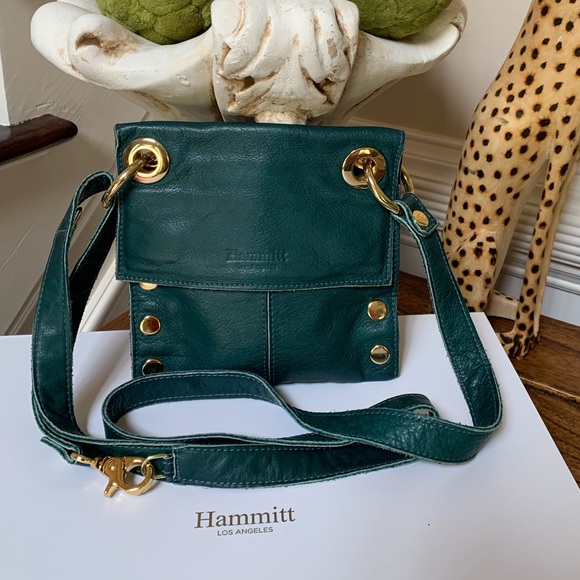 Hammitt Handbags - Hammitt Foldover Crossbody Bag - Evergreen w Gold